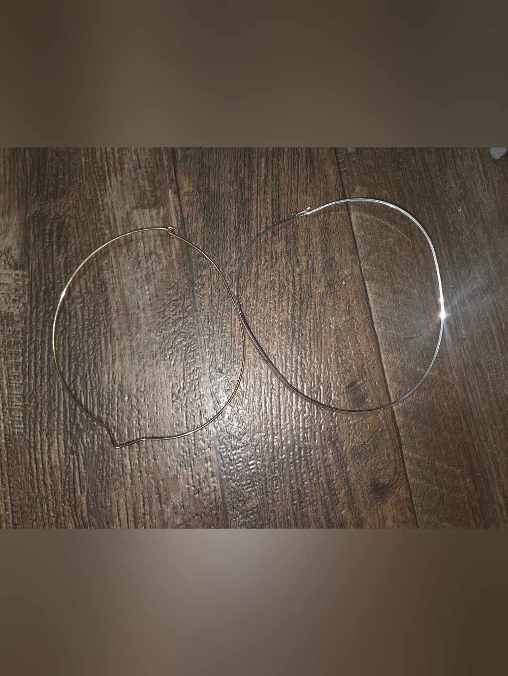 Gold & Silver Tone Collar Choker Necklace Lot of 2